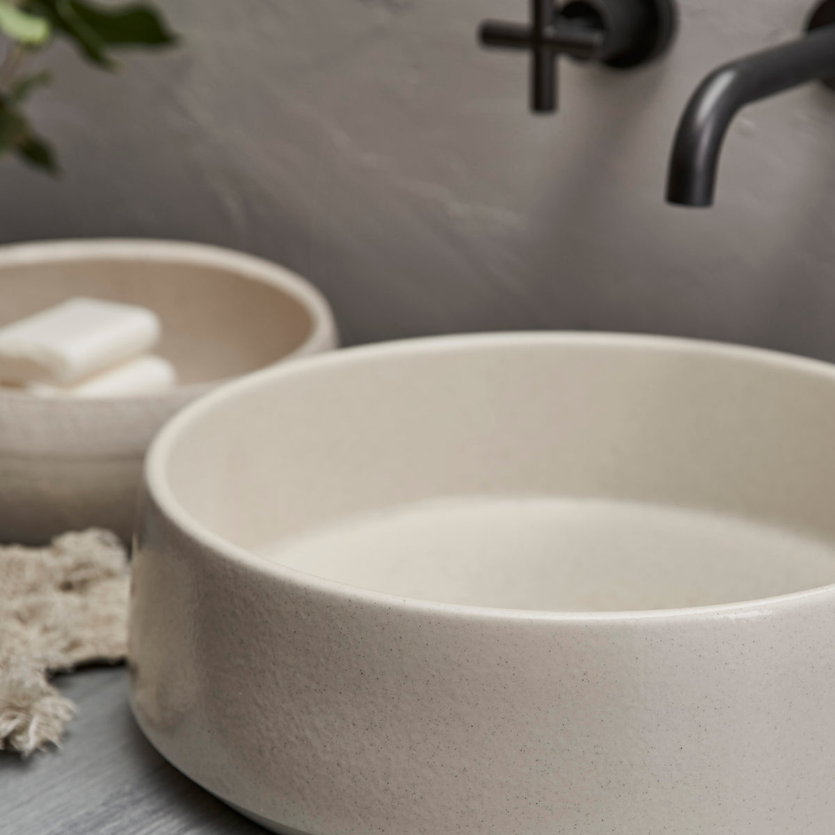 Kiln 360 Ceramic Above Counter Basin / Poppyseed