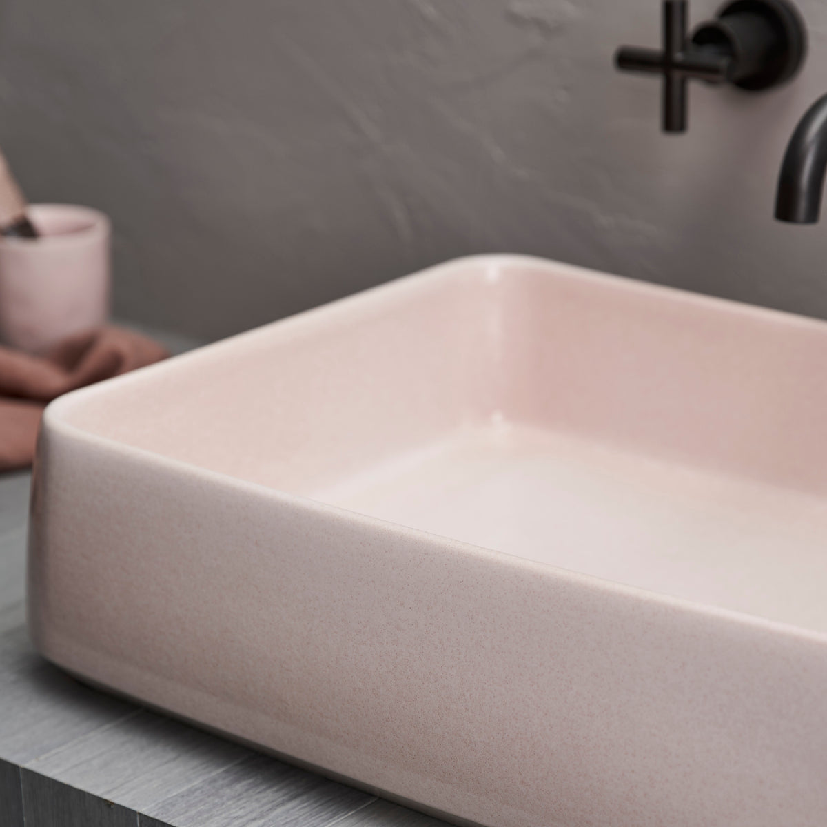 Kiln 515 Ceramic Above Counter Basin / Rose Quartz