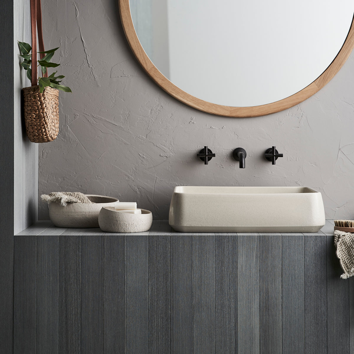 Kiln 515 Ceramic Above Counter Basin / Poppyseed