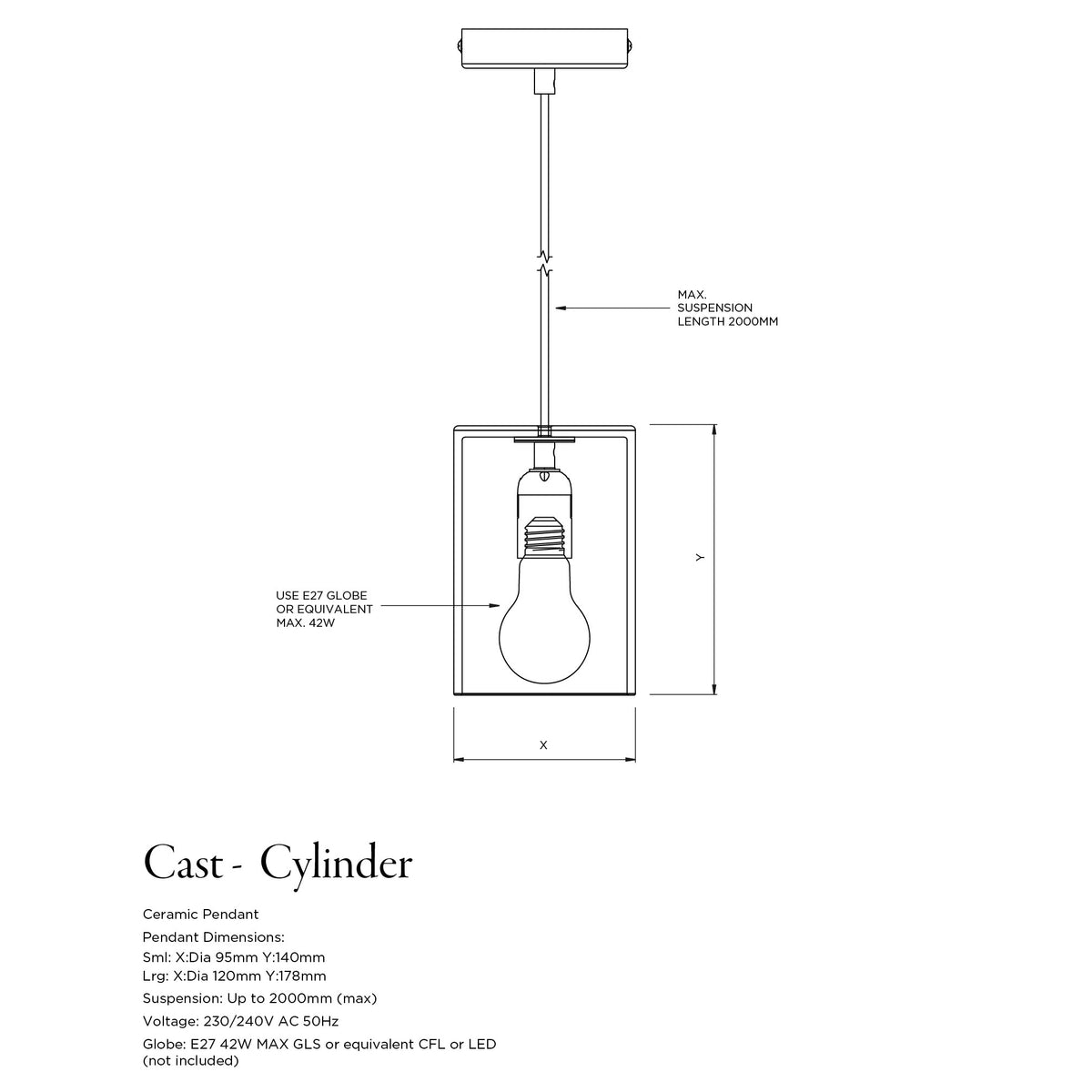 Small Cylinder Light / Storm