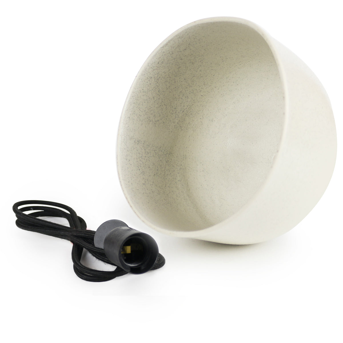 Large Ceramic Pendant Bell Light / Poppyseed