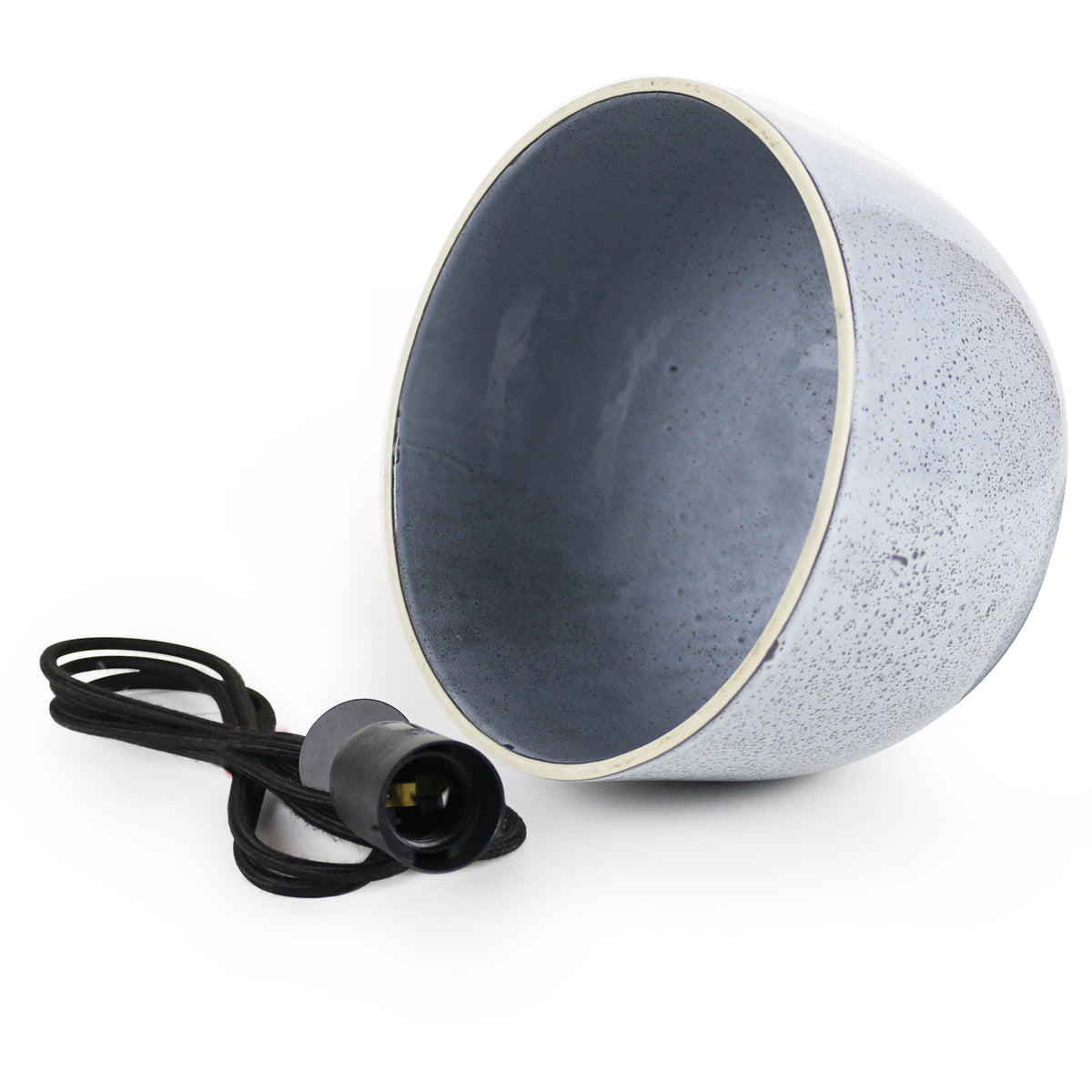 Large Ceramic Pendant Bell Light / Storm